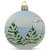 Snowman with Bird House and Santa Glass Ball Christmas Ornament 3.25 Inches