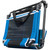 21" Blue and Black Outdoor Folding Bleacher Chair