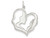 FJC Finejewelers Sterling Silver Mother and Baby Pendant Necklace Chain Included QC1609T