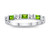 Finejewelers 3x2mm Baguette Peridot and Created White Sapphire Band Ring - R8166PT65