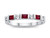 Finejewelers 3x2mm Baguette Garnet and Created White Sapphire Stackable Band Ring - R8166GT6