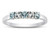 Finejewelers 2.5mm Aquamarine and White Topaz Band / Ring