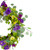 Eucalyptus and Hydrangea Floral Berry Spring Wreath, Purple and Yellow 23"