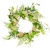 Hydrangea and Fern Spring Floral Berry Wreath, Green and Pink 28"