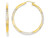 FJC Finejewelers 14k Yellow Gold and Rhodium Bright-cut 3x45mm Hoop Earrings TC832A