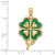 FJC Finejewelers 14k Yellow Gold 4-leaf Clover Charm with Enameled Tips K4099A
