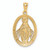 FJC Finejewelers 14k Yellow Gold White with Rhodium Polished Miraculous Metal Charm C4712A