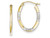 FJC Finejewelers 10k and Rhodium Bright Cut Oval Hoop Earrings in 10 kt Yellow Gold 10TC372W