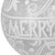 Clear and White Glass Merry Christmas Ball Ornament 6" (150mm)