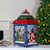 Red, Green and Blue Snowman Christmas Candle Lantern 15"
