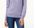 Karen Scott Women's Petite Cable-Knit Sweater  Brightblue Size Petite