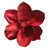 7" Red Fabric Artificial Magnolia Christmas Ornament Clip