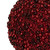 2-Finish Red and Black Beaded Glass Christmas Ball Ornament 4.75" (120mm)