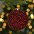 2-Finish Red and Black Beaded Glass Christmas Ball Ornament 4.75" (120mm)