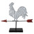 29" Corrugated Metal Rooster on Black Stand with Directional Arrow