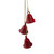 Set of 3 Red Country Rustic Bells in Twine Christmas Decoration 14.75"