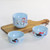 Set of 4 Pale Blue French Parisian Experience Decorative Stacking Bowls 7"
