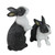 Set of 2 Black and White Bunny Rabbit Figures Table Top Easter Spring Decorations 10"