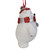 3.5" White and Silver Glittered Polar Bear Christmas Ornament