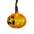 10 Orange Jack-o"-Lantern Mini Halloween Lights - 6 ft Black Wire