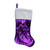 23" Purple and Silver Reversible Sequined Christmas Stocking with Faux Fur Cuff