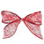 Pack of 6 Sheer Red and White Snowflakes Christmas Bow Decorations 5"