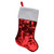 22" Red and Silver Reversible Sequined Christmas Stocking