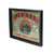 Orange and Green Stamped “BEWARE” Rectangular Framed Wall Art 11" x 16"