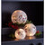 Set of 3 White and Red LED Pinecone and Berry Globes 8"