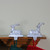 Set of 2 Silver Reindeer Christmas Stocking Holders 4.5"