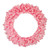 Pre-Lit Flocked Pink Artificial Christmas Wreath - 36 Inch, Clear Lights