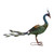 24" Green and Blue Metal Peacock Outdoor Garden Statue