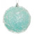 Blue Snowy Glittered Winter Ice Shatterproof Christmas Ball Ornament 4" (100mm)