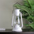 12" Black Brushed White Traditional Lantern with Bright White LED Light
