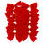 Mini Velveteen Christmas Bow Decorations - 3" - Red - Pack of 14