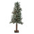 4' Pre-Lit Slim Frosted and Glittered Woodland Alpine Christmas Tree - Clear Lights