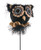 20.5" Black and Brown Owl Stick Halloween Decor