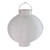 Set of 3 Battery Operated LED Lighted White Fabric Outdoor Garden Patio Chinese Lanterns 8"