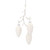 8.25" White Snowy Woodland Pine Cone Branch Glass Christmas Ornament