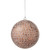 Bronze and White Shatterproof Glitter Christmas Ball Ornament 3.5" (85mm)