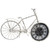 19.25" Ivory and Black Rustic Bicycle Sculpture Roman Numeral Desk Clock