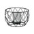 5.5" Diamond Patterned Black Tea Light Candle Holder