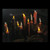 LED Lighted Flickering Candles with Fall Leaves Canvas Wall Art 11.75" x 15.75"