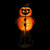 37" Pre-Lit Orange and Black LED Standing Jack-O-Lantern Pumpkin Halloween Decor