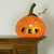 13.5" Orange and Black LED Jack-O-Lantern Pumpkin Halloween Decor