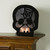 11" Black LED Lighted Skeleton Skull Face Halloween Decor
