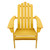 36" Yellow Classic Folding Wooden Adirondack Chair