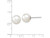 9-10mm White Saltwater South Sea Pearl Solitaire Earrings in 14K White Gold