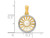 White 4-5mm Freshwater Cultured Pearl Circle Pendant Necklace in 14K Yellow Gold with Chain