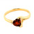 Galaxy Gold  14k Solid Gold Ring with Natural Heart-shaped Garnet - Size 7.5